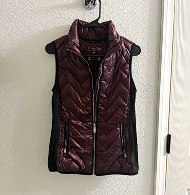 Calvin Klein Performance Women's Down Quilted Puffer Vest Full Zip Pockets S