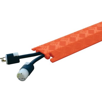 1 Channel 3' Long Light Duty Drive Over Cable Protector for Multiple 0.5'' Lin...