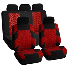 TLH Car Seat Covers Travel Master Automotive Car Seat Covers Full Set Seat Red