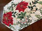 Handcrafted - Quilted Table Runner Christmas Elegance NEW 09/22/25 Poinsettias — photo 4