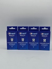 Crest Braces Care Threader Floss - 30 Single Use Packets Each- 4 Pack -Rare
