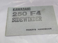 KAWASAKI F4 SIDEWINDER  owners manual