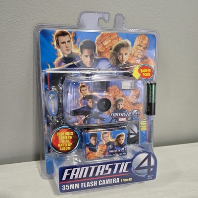 Vintage Marvel FANTASTIC 4 FOUR 35MM FLASH CAMERA 4 Piece Kit Batteries & Album