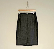Sag Harbor A-Line 100 Wool Skirt, Grey, Size 12