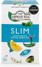 Ahmad Tea Natural Benefit Tea | Lemon, Mate & Matcha Green Tea "Slim" Infusion |
