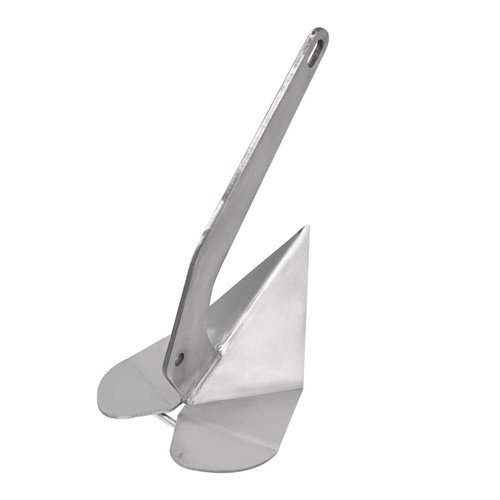 18lb Boat Anchor for 25-40ft Boats Delta Style Stainless Steel Non-Hinged Plow _ - Foto 6 di 12