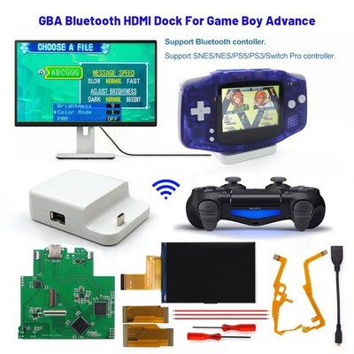 720P HDMI Bluetooth Dock V5 Kit For GBA Support Bluetooth Wireless Controller