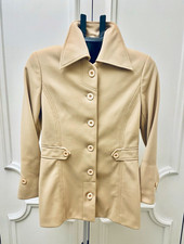 Classic Tan Beige Button-Front Blazer size S 4-6 