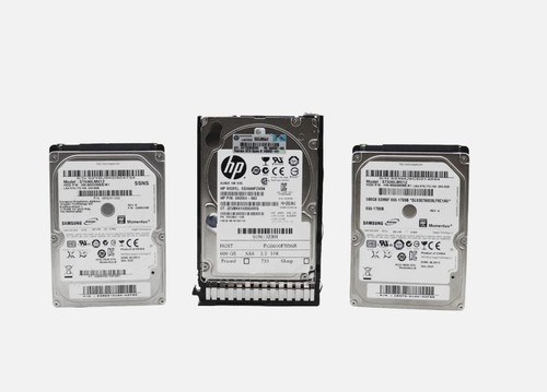 3x HP 600GB SAS 6GB/S/SAMSUNG/SEAGATE 500GB SATA 3GB/s 2.5 VARIOUS BATCH