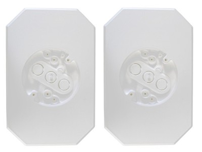 4'' White Vinyl Rectangle Siding Mount Block Plate with 1/2'' Lap Groove