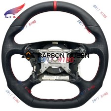 94-04 Years Ford Mustang Gt  Full Leather Steering Wheel W/ Bk Leather Red Ring