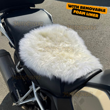 Motorcycle Motorbike Seat Cover Sheepskin Pad Universal Fit Secure Fit Uk Made Motorcycle Motorbike Seat Cover Sheepskin Pad Universal Fit Secure Fit Uk Made