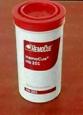 HemoCue Hemoglobin Hb 201 Microcuvettes (50/Bottle) expiry 04/2026