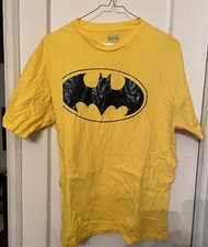 ORIGINAL DC BATMAN YELLOW T-SHIRT BOYS XL