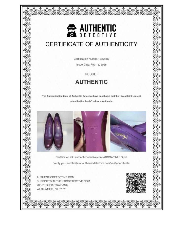 ¡Como nuevo! Zapatos de salón con plataforma de charol tribtoo púrpura YSL hechos en Italia 9 Foto 2 de 4