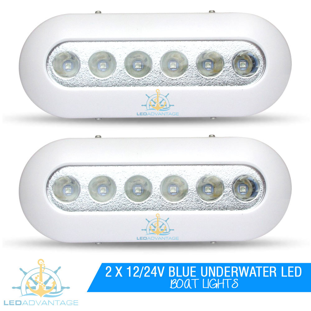 2 X 12-24V 12W BLUE LED BOAT UNDERWATER SUBMERSIBLE FISH MARINE TRANSOM  LIGHTS | eBay, image size:1000x1000