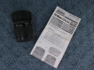 Sigma Zoom 28-80mm f3.5-5.6 Macro Minolta AF Lens W End Caps Instructions Tested