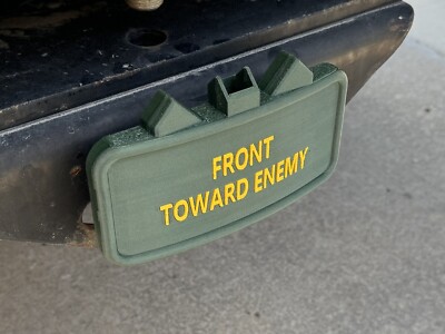 Claymore Hitch - 2''/2.5'' Trailer Receiver Cover Tow Plug Mine Front Toward Enemy