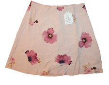 Preowned 90's Vintage Express Mauve Pink Floral Mini Skirt Size 9/10 29" Waist