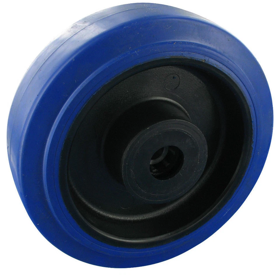 Rad Blue wheel Elastikgummi Rad 125x38 Rollenlager Tragkraft 220kg