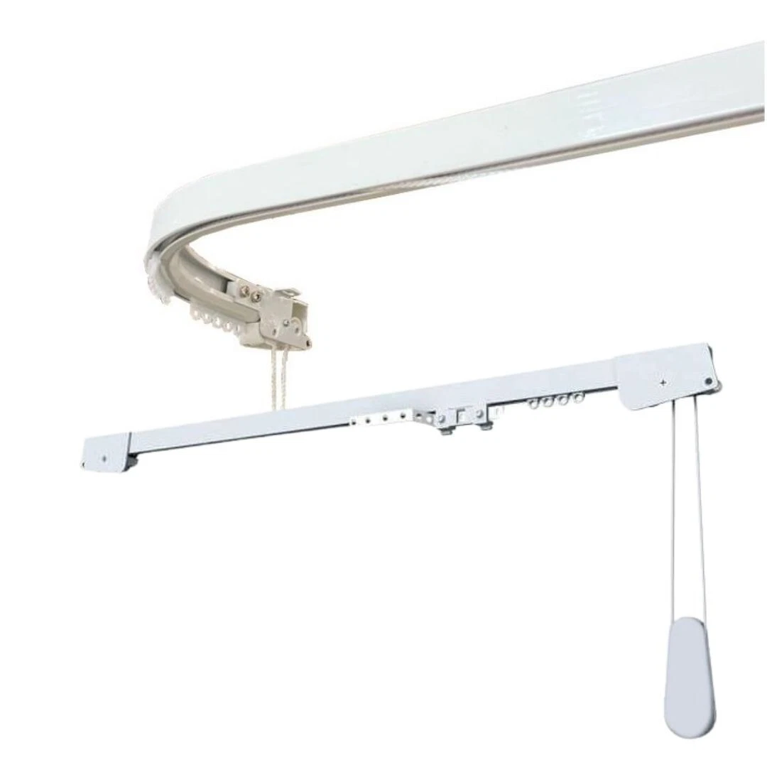 BASTONE BINARIO PER TENDE PIATTO IN ALLUMINIO 100% ITALIANO COMPLETO DI TUTTO