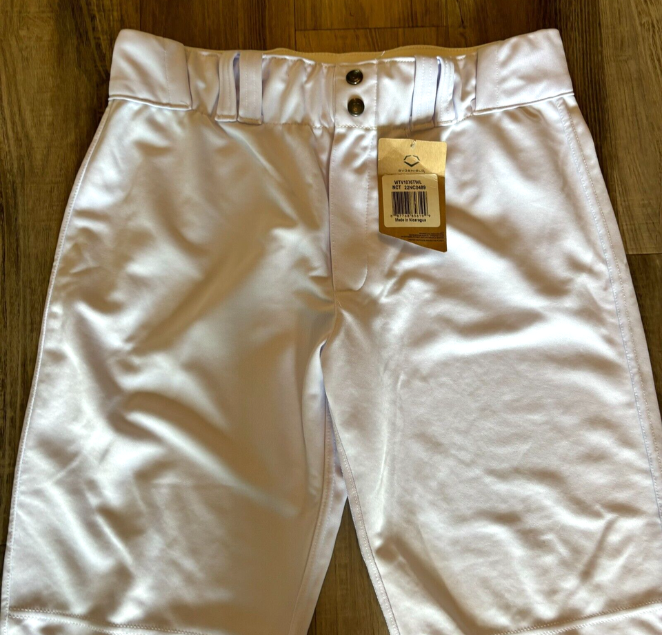 Evoshield White Baseball Softball Pants Adult Large Stretch Elastic