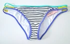 Victoria's Secret The Strappy Cheeky Happy Stripe Contrast Bikini Bottom XS