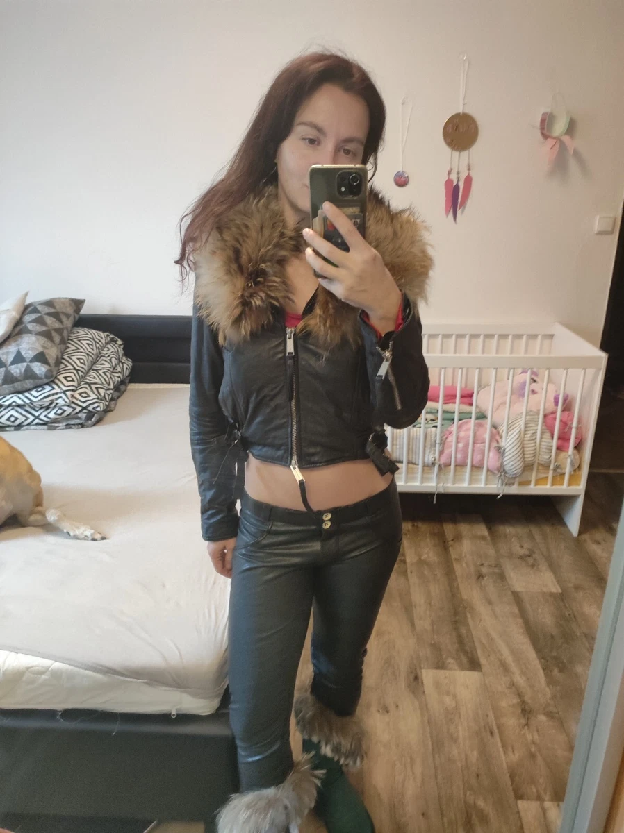 Dsquared leather jacket womens clearance