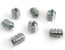 M4 x 10mm Slotted Steel Screw In Type A Threaded Wood Inserts Chipboard Zinc