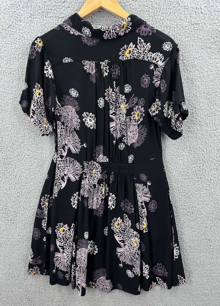 Free People Blue Hawaii Mini Dress Black Floral Side Zip Women's Size Small | eBay Free People Blue Hawaii Mini Dress Black Floral Side Zip Women's Size Small | eBay