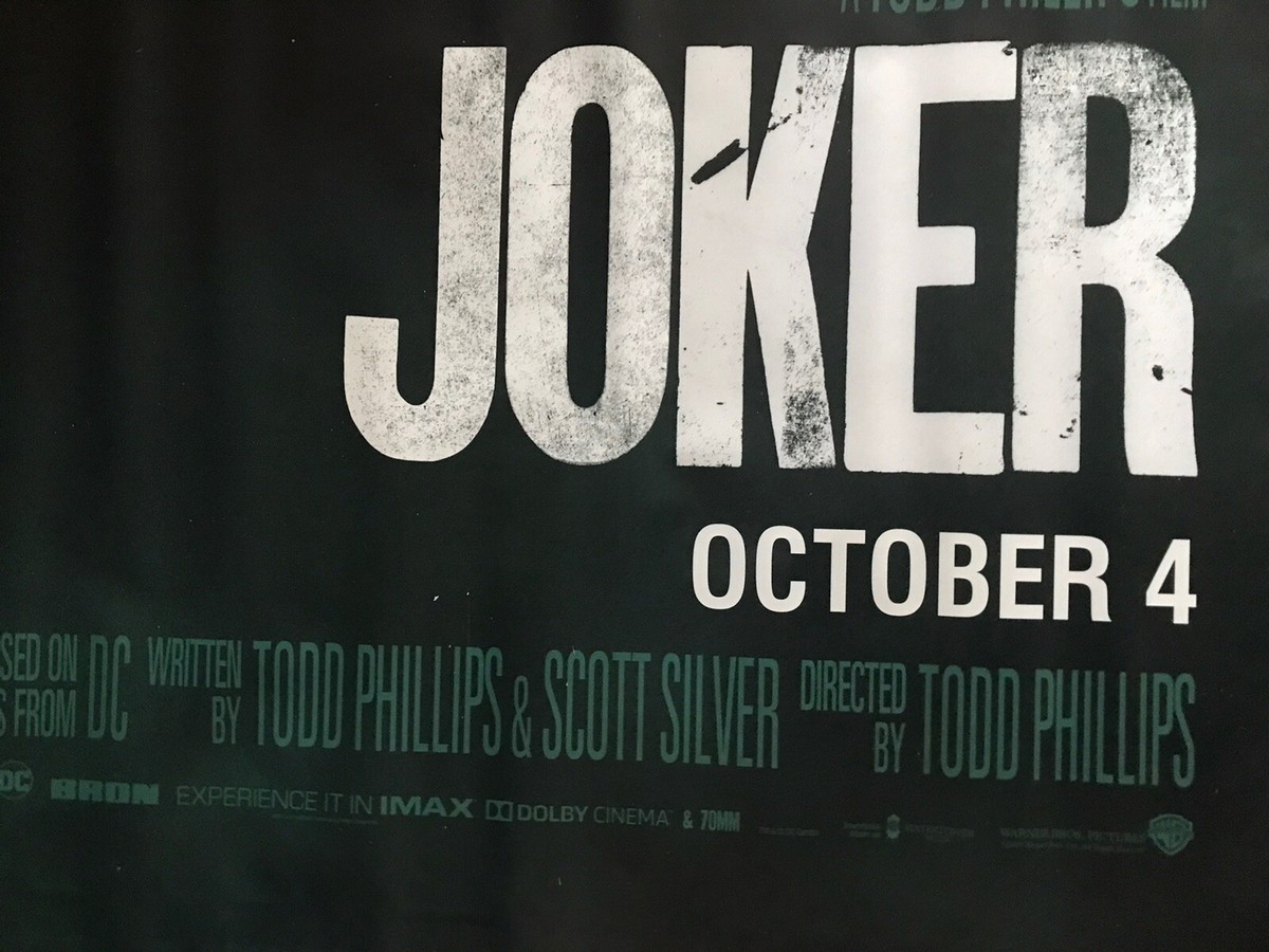 Joker 5 x 10 Movie Theater Banner 2019 Joaquin Phoenix | eBay