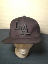 Black Embroidered Los Angeles LA Ball Hat Cap Snapback Flat Bill b123 