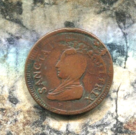 PAPAL STATES - PERUGIA - BEAUTIFUL HISTORICAL DOUBLE STRUCK 5 BAIOCCHI, 1797 - Image 2 of 4