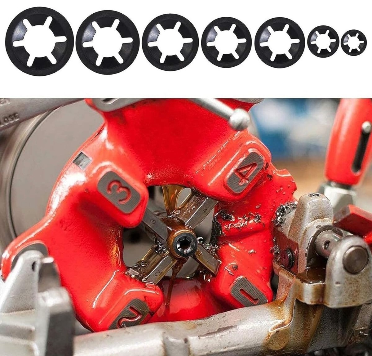 100 Pezzi Clip Di Fissaggio Starlock Push On - Rondelle Bloccaggio Da 6mm