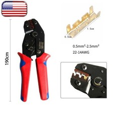 400Pcs Car Brass Copper 0.5-1.5mm Crimp Electrical Connector Wire Terminal Kit