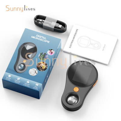 500X Digital Microscope 1080P 2.0inch Video Coin Microscop with Magnifying Glass