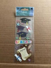Jolee's Boutique 3D-Aufkleber 'Graduation Eule' – Mit Glitzer, Für Karten & Deko, 4 Zoll (ca. 15 Cm)