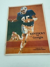 1978 Kentucky Wildcats Georgia Bulldogs Football Program Willie McClendon 10/28