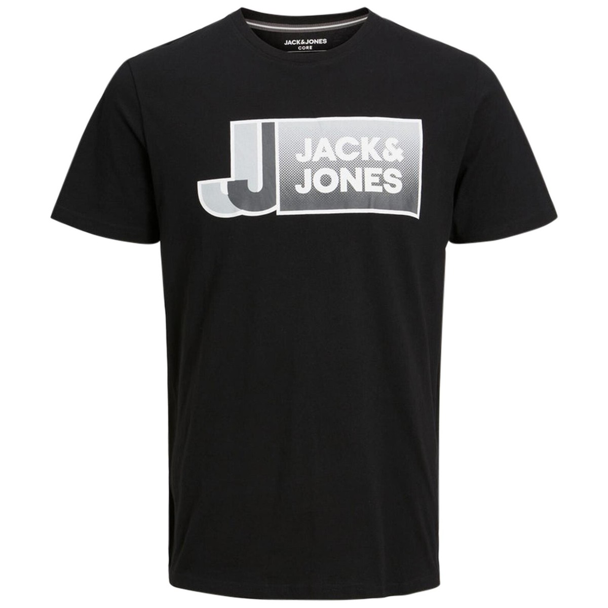 Mens T-Shirt Jack Jones Branded Short Sleeve Crew Neck
