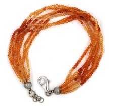 Bracelet Multifils Infije en Argent 925 Et Cornaline Orange