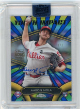 2018 Topps Archives Autograph 2016 Chrome Youth Impact Y1-12 Aaron Nola 2 of 3