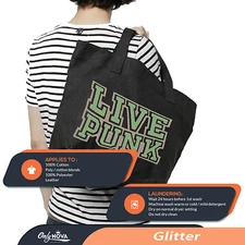 Siser Glitter IRON-ON Heat Transfer Vinyl 12"x 12", 1, 3, 5 ,and 10 Yd