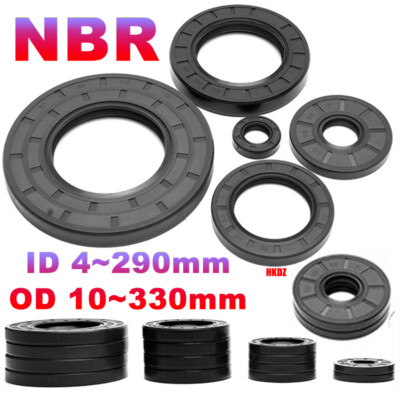 NBR Nitrile Rubber Oil Seals Rotary Shaft Sealing Metric ID 4~290mm OD 10~330mm