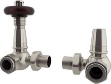 UK Radiators Thermostatic TRV Valve 1/2"x15mm Angled/Corner *Pack* Traditional