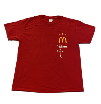 Cactus Jack Travis Scott x McDonalds Crew Member Shirt, L | eBay