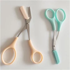 2Pcs Eyebrow Trimmer Scissors Men Women Eyebrow Clippers Comb Head Detachable...