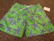 Trunks Surf Swim Co. Men's Medium Sano Starfish Lime Green Swim Trunks New