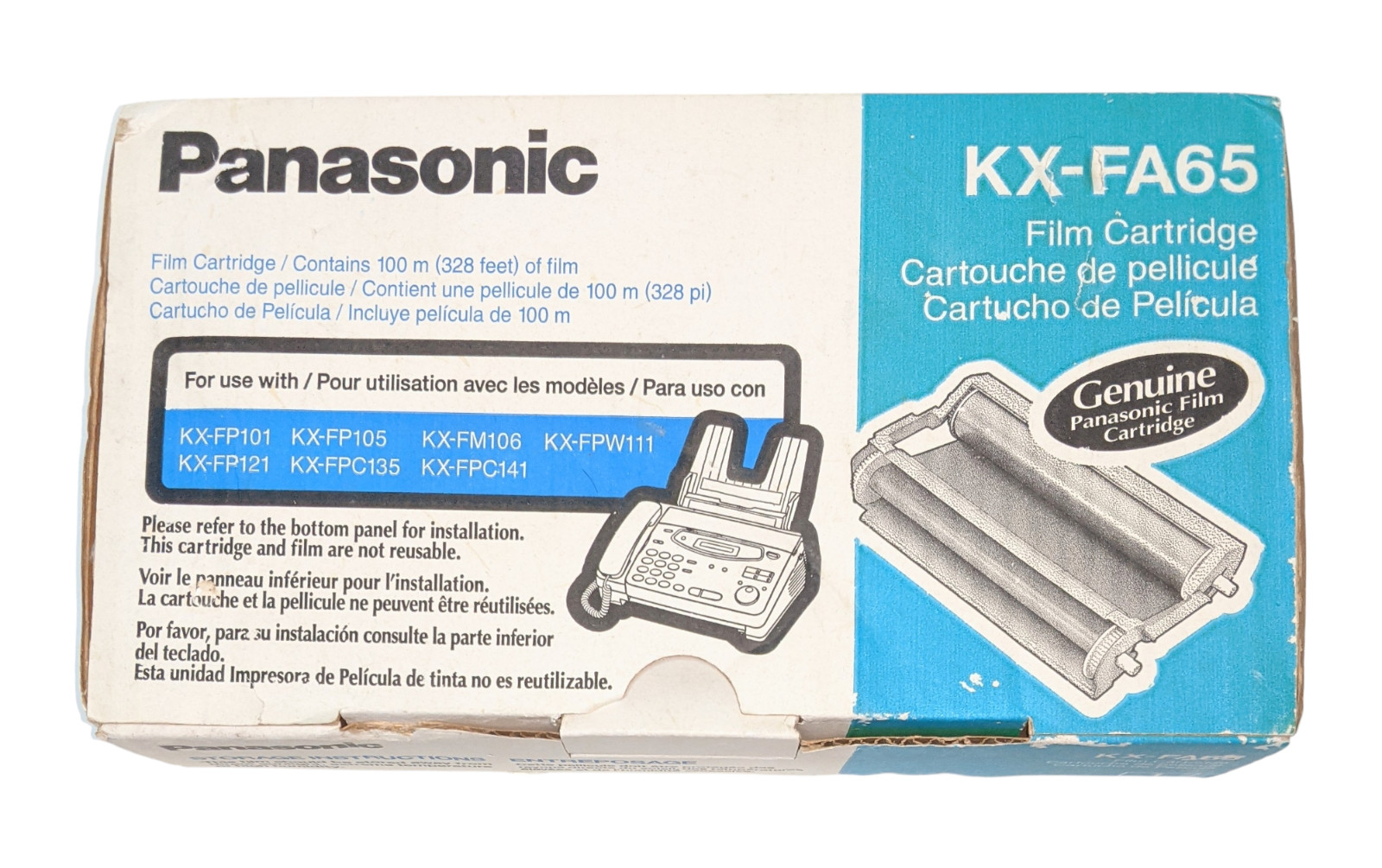 Genuine Panasonic KX-FA65 Fax Machine Film Cartridge Toner Open Box NEW