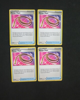 escape rope pokemon card price 125/163 4X Trainer Game Toys they dont switch Pokémon.) You may play any number of Item cards during your turn. Escape Rope [Reverse Holo] #114