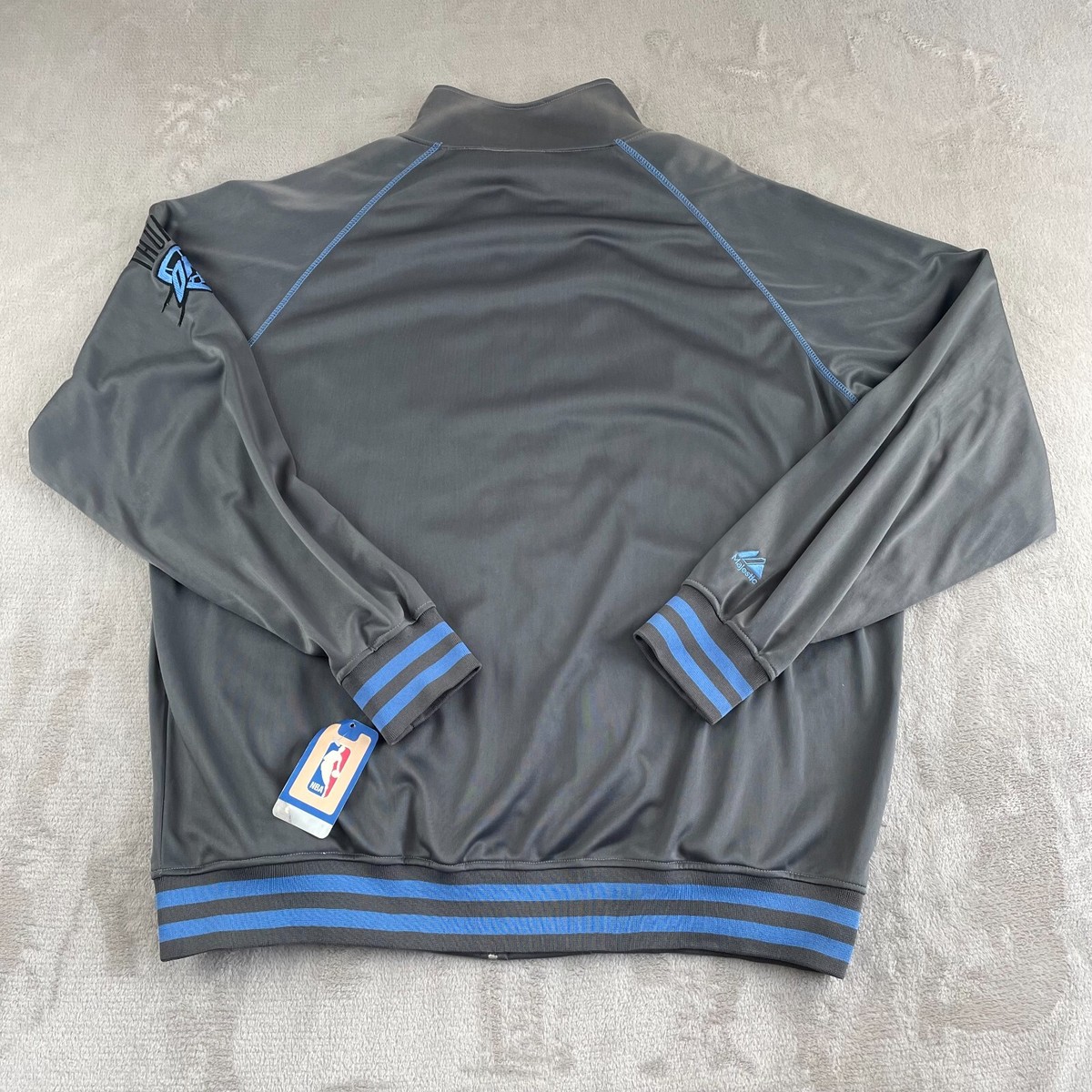Vintage Oklahoma City Thunder Track WarmUp Jacket Men 2XL Grey